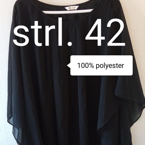 Svart topp strl. 42 for 190 kr