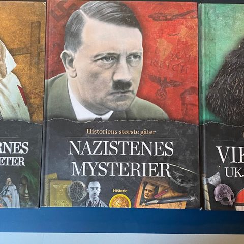Historie bøker 3 stk kr 50