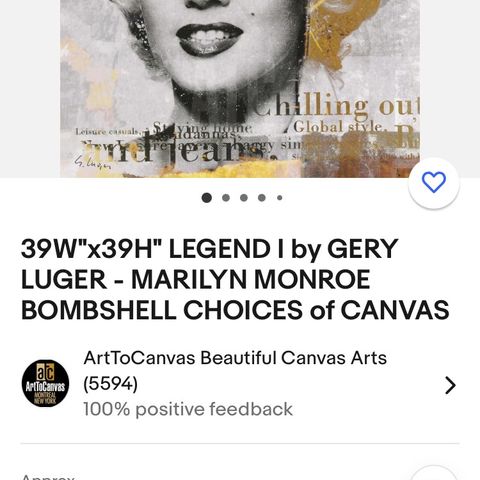 Marilyn Monroe av kunstneren gery luger