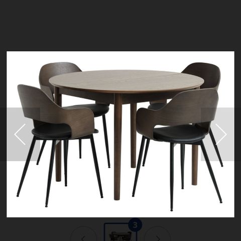 Helt nytt spisebord med 3 stoler