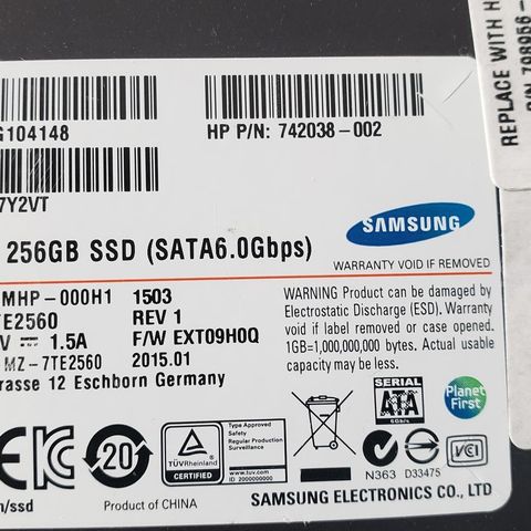 Samsung SSD 256gb