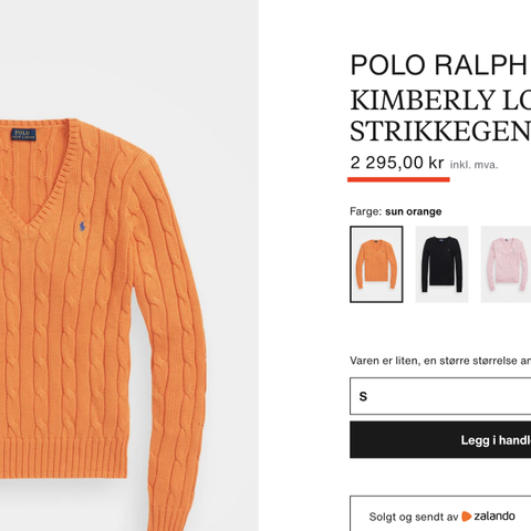 Ralph Lauren Kimberly long sleeve strikkegenser / genser