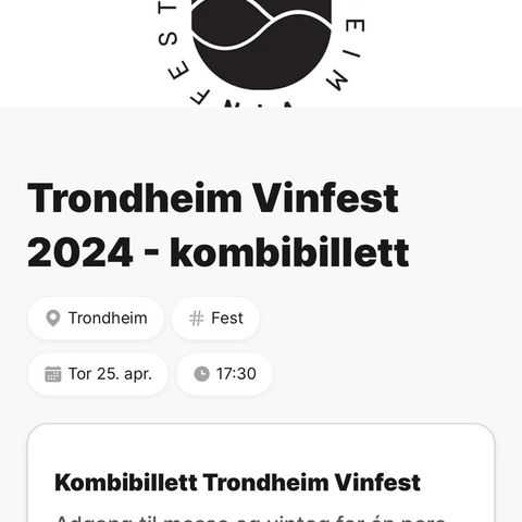 Kombibilletter til Trondheim Vinfest