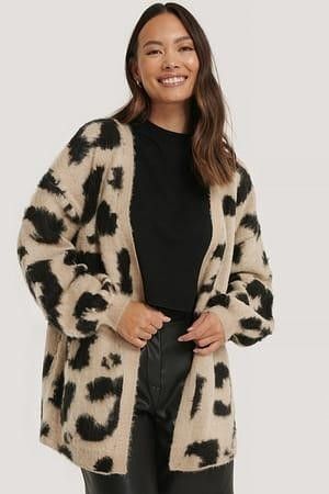 Leopardmønstret oversized børstet leo cardigan

Fra na-kd NAKD