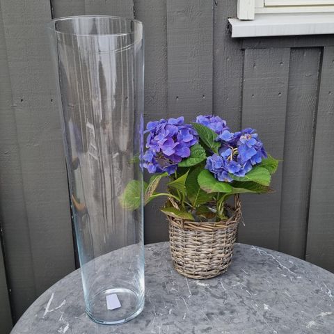 Høy glassvase