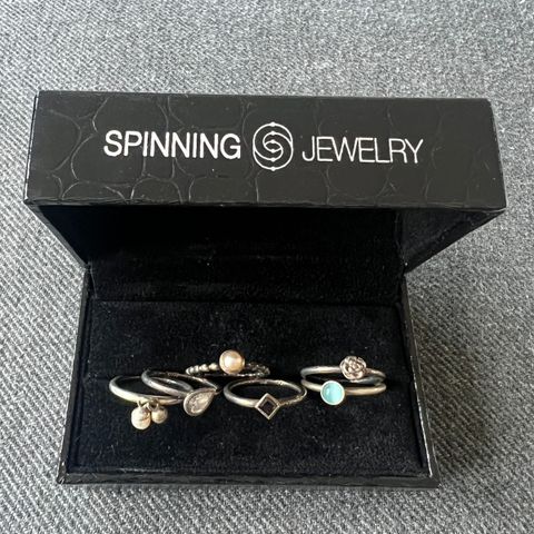 Spinning Jewelry ringe 6 stk str xs og xxs