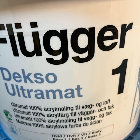 Flügger Dekso 1 Ultramat - Vegg/takmaling
