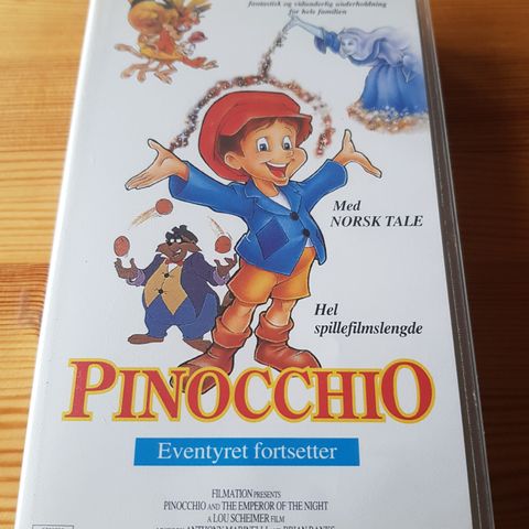 Pinocchio Eventyret fortsetter vhs