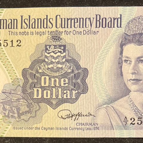 CAYMAN ISLANDS    1. DOLLAR. 1971. P-5c.   UNC