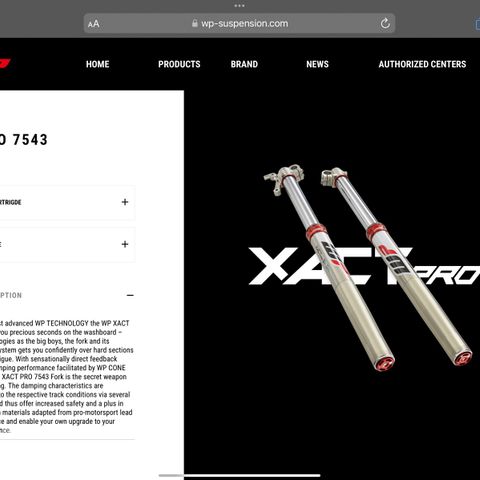 WP XACT PRO FORK & SHOCK - Cone Valve - til KTM 85cc