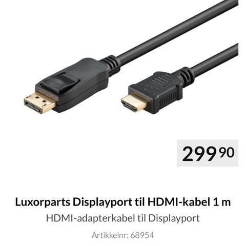 Displayport til HDMI