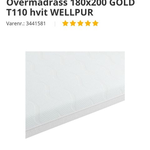 Wellpur gold T110 memoryfoam