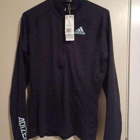 Ubrukt svart adidas 1/2 zip genser