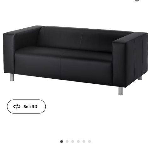 Ikea Klippan skinn sofa selges billig.