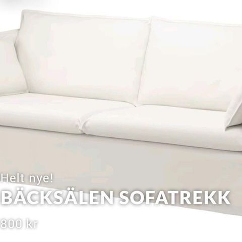 Nye sofatrekk til Bäcksälen sofa.