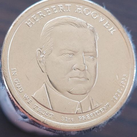 1 dollar 2014 P. President Herbert Hoover.