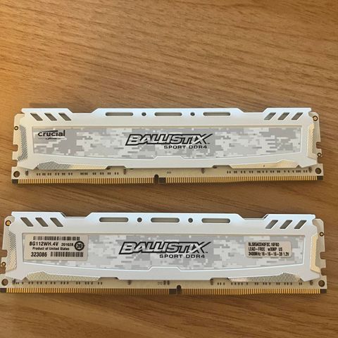 2X8GB DDR4 CL16 Crucial Ballistic RAM