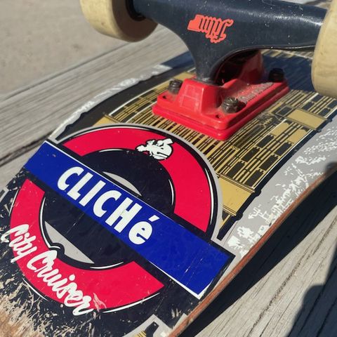 Skateboard CLICHé Citycruiser, fransk vintage skateboard.