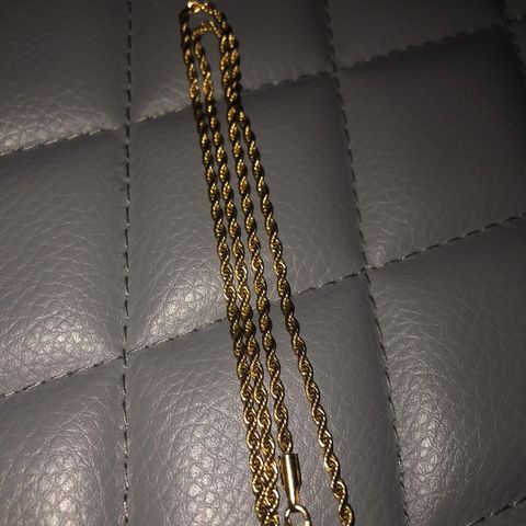 40cm Rope Chain, 18k gullbelagt