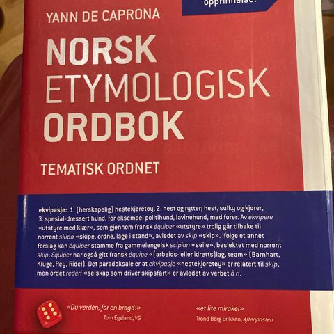 Yann de Caprona: Norsk etymologisk ordbok