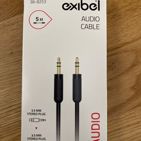 audio kabel 5m med usb-c to 3,5mm adapter