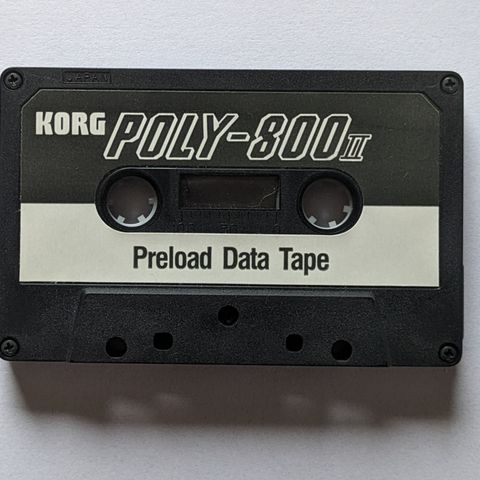 Korg Poly-800 MK2  original factory sounds cassette