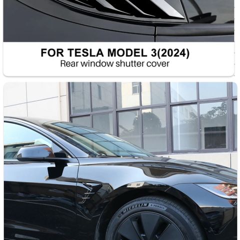 Deksel/mods til Tesla Model 3 (Highland)