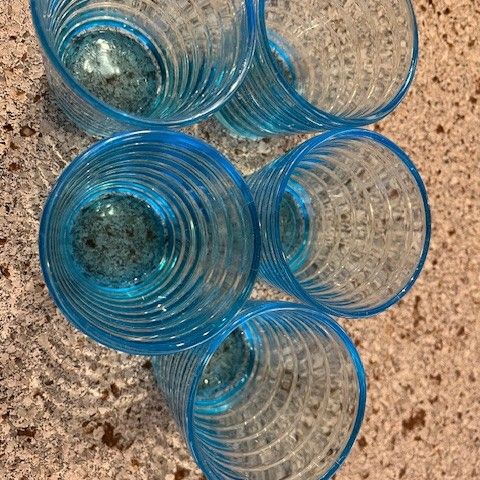 Iittala-glass, Aino Aalto vannglass, havblå, 22 cl