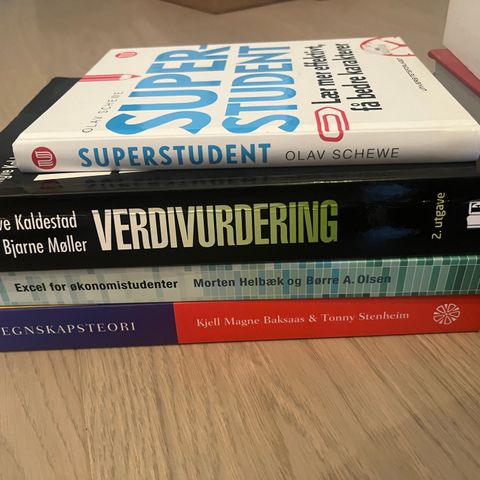 Pensumbøker for økonomi-/regnskapsfag selges! (ØKAD/RR/SIVØK)