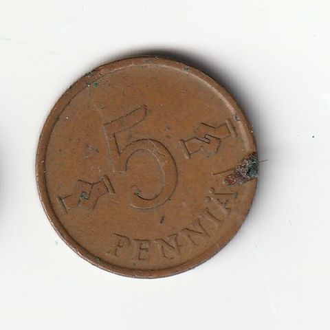 5 pennia 1963 bronse  Finland