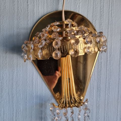Trendy Vegglampe antikk med krystaller