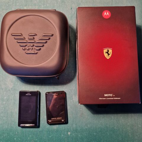 Motorola Z8 Ferrari og Samsung Emporio Armani M7500