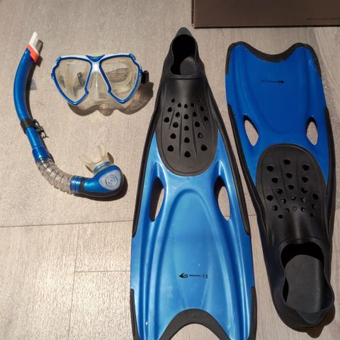 Snorkel Utstyr: Dykkermaske, snorkel og svømmeføtter