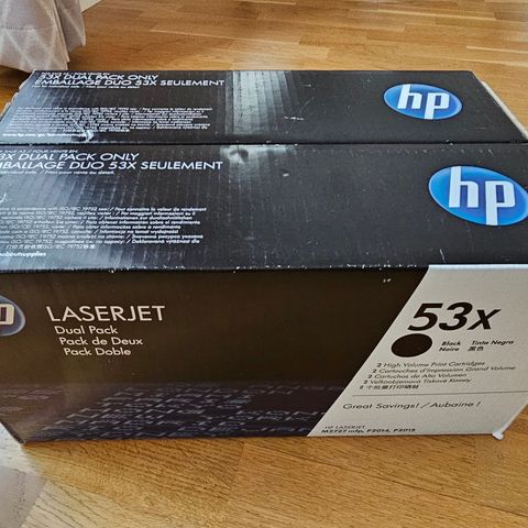 Original HP Laser toner Q7553X 53X dual pack