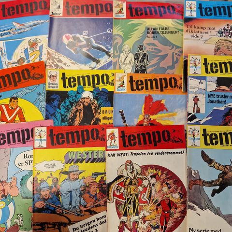 Tempo 1968 til 1979 i pen stand selges.