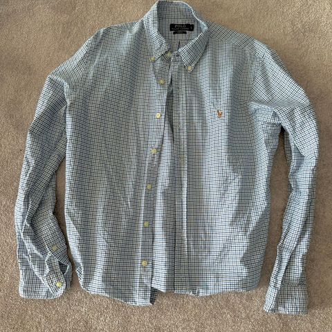 Polo Ralph Lauren - Blå Rutete Skjorte (L)