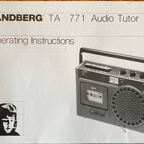 Tandberg TA 771 Audio Tutor bruksanvisning med kortslutningsplugg
