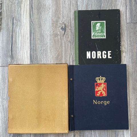 Samling norske frimerker i album/permer