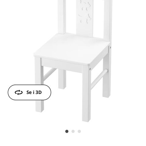Barnestol hvit KRITTER IKEA 2stk.