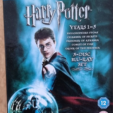 Harry Potter 5 disk blu Ray sett.