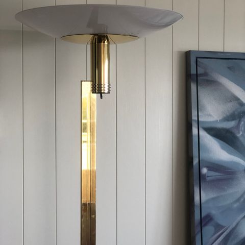 vintage Høvik verk stålampe