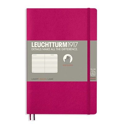 Leuchtturm1917 Notebook Leuchtturm 1917 B6+  Slim Softcover - Berry, Linjert