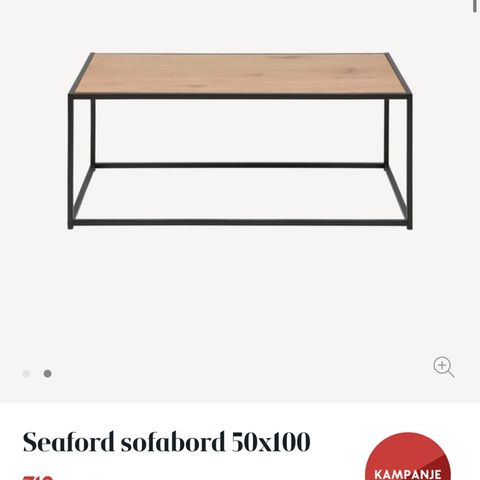 Seaford sofabord fra Bohus 100 x 50
