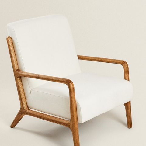 2stk nye lenestoler fra Zarahome ASH WOOD LINEN ARMCHAIR