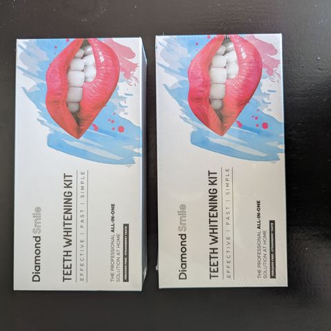2 teeth whitening kits from diamond smile. NOK400 each
