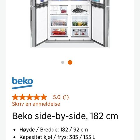 Stort kjøleskap / kombiskap fra Beko