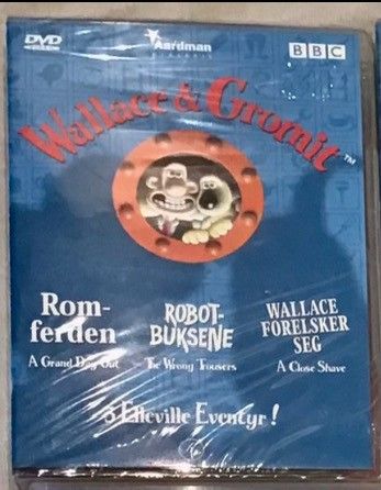 Wallace & Gromit : 3 Elleville Eventyr! DVD 🚨FORSEGLET!!