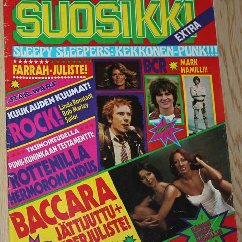 SUOSIKKI 1978 Finsk blad. SEX PISTOLS, STAR WARS, ELVIS PRESLEY.