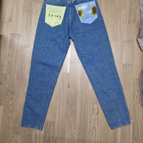 UNIK Dongeri bukse str.XS fra Never Denim👌