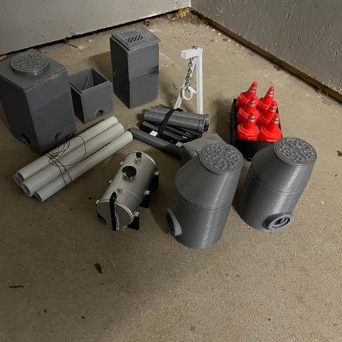 3D printet tilbehør til 1/14 rc lastebil/anleggsmaskin